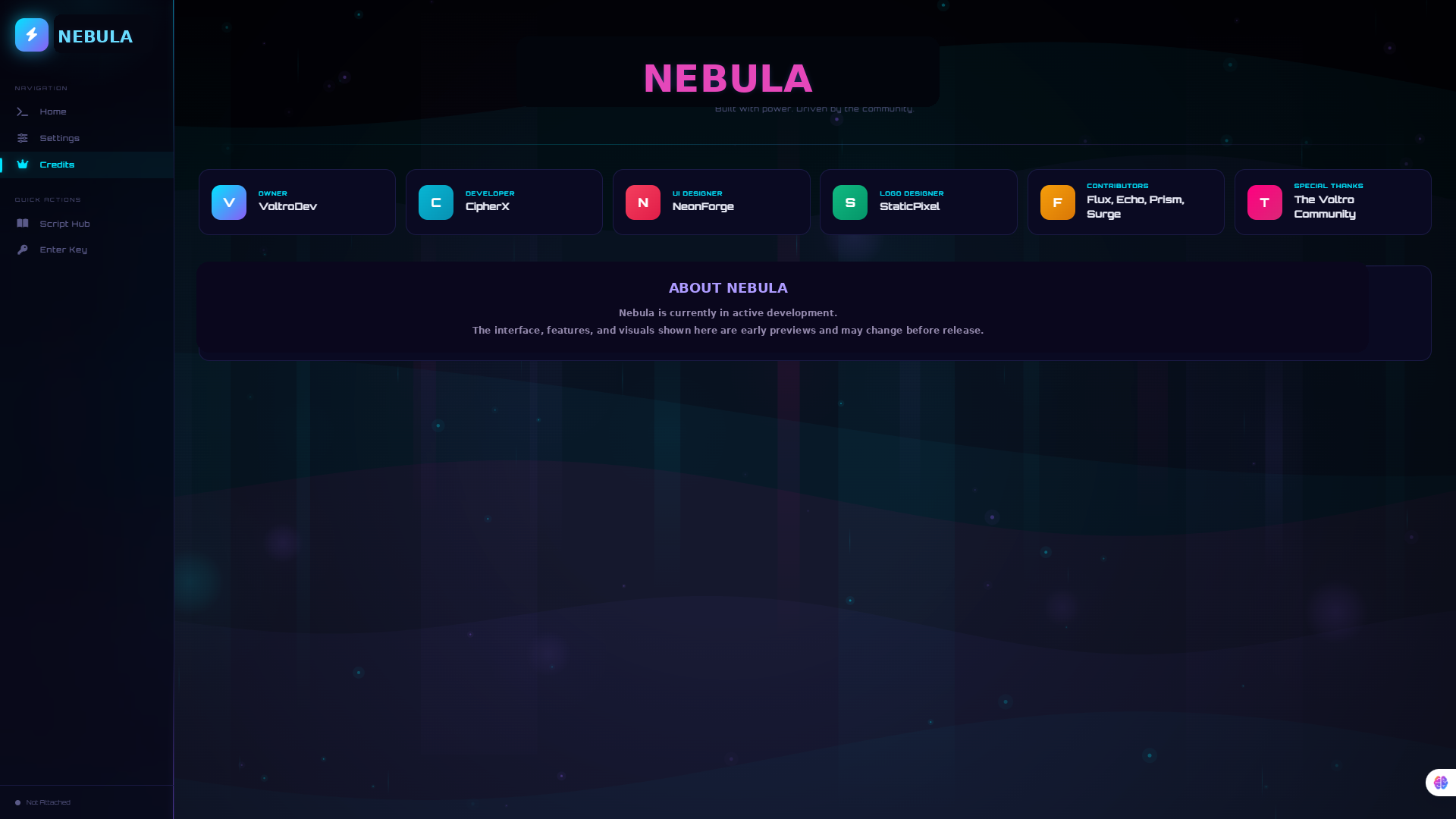 Nebula credits preview